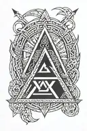 Valknut symbol with the saying I embrace death with no regret as I embrace life with no fear  tattoo design idea