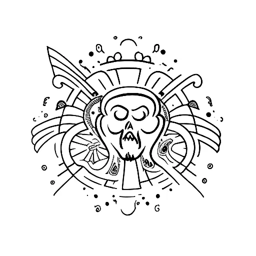 ghost face tattoo design idea