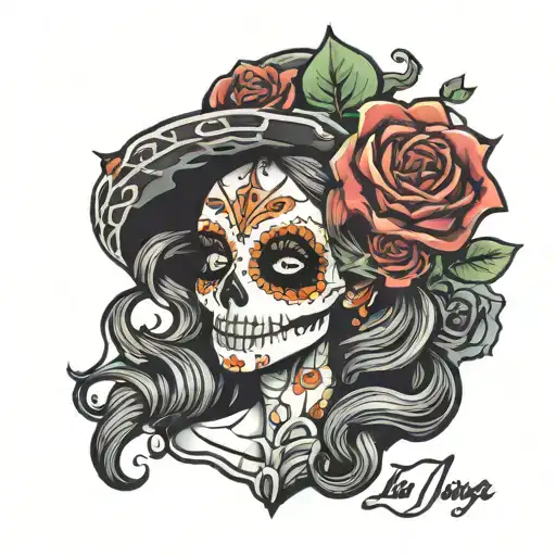 jinx la catrina tattoo design idea