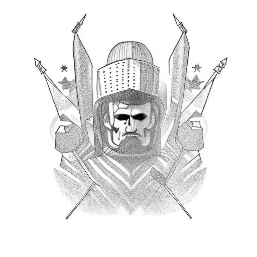 combine Slovakia and America tattoo design idea