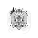 combine Slovakia and America tattoo design idea