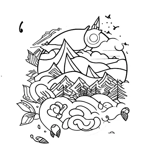 song even if the sky is falling down tattoo design idea