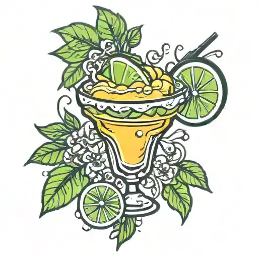margarita cocktail  tattoo design idea
