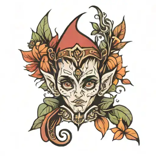 elf tattoo design idea