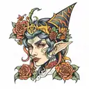 elf tattoo design idea
