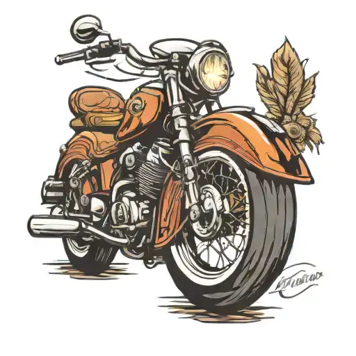 Chicago,  indian motorcycle,  cigar, whiskey  tattoo design idea