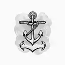 anchor tied to a heart with the words ”I refuse to sink„ tattoo design idea