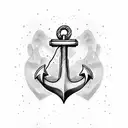 anchor tied to a heart with the words ”I refuse to sink„ tattoo design idea