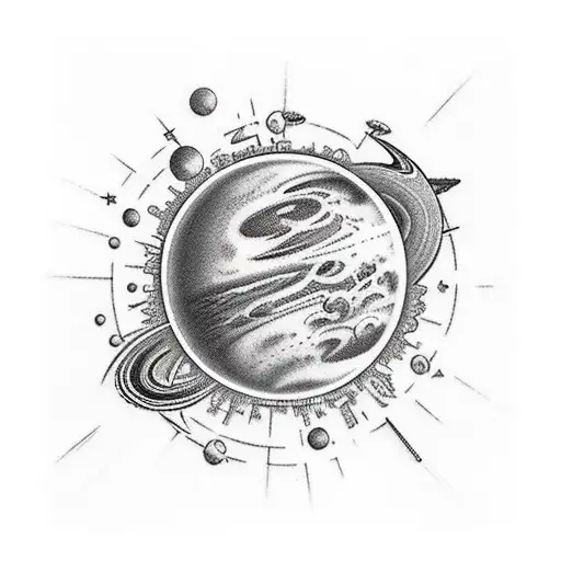 I don't know about the planets, but my love will always revolve around you. tattoo design idea