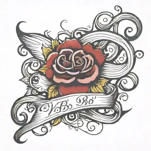 v and b cursive tattoo  tattoo design idea