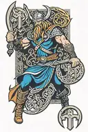 viking runes thor y loki tattoo design idea