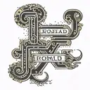 name "ronald" written in Morse code  tattoo design idea