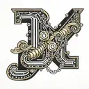 name "ronald" written in Morse code  tattoo design idea