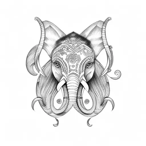 Sofia with elephants  tattoo design idea