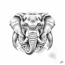Sofia with elephants  tattoo design idea