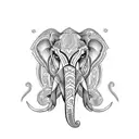 Sofia with elephants  tattoo design idea