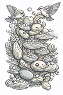 Pebbles and bam bam tattoo design idea