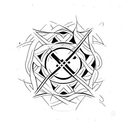 negative space asterisk tattoo design idea