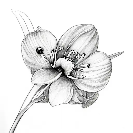 snowdrop, voilet, primrose, daffodil, cherry blossom, daisy, lily of the valley, hawthorn, morning glory, aster and chry tattoo design idea