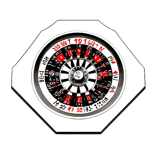 Ruleta casino tattoo design idea