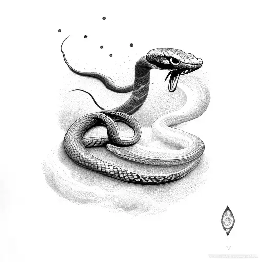 snake and dove tattoo design idea