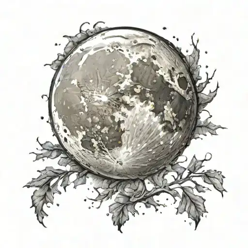 Waning Gibbous Moon tattoo design idea