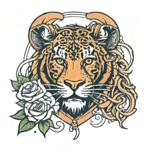 Atlanta leo zodiac sign tattoo design idea