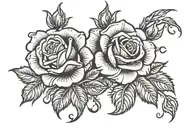 red roses fire fighter  tattoo design idea