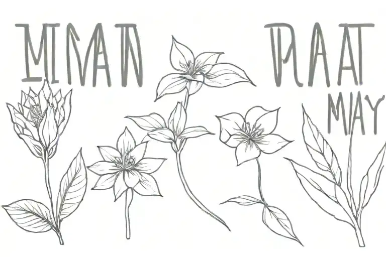 lilypad, canna lily, bobber, and "cone what may" script  tattoo design idea