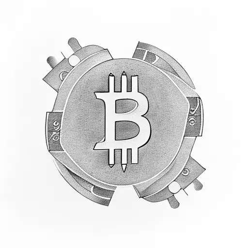 bitcoin and poker tattoo design idea