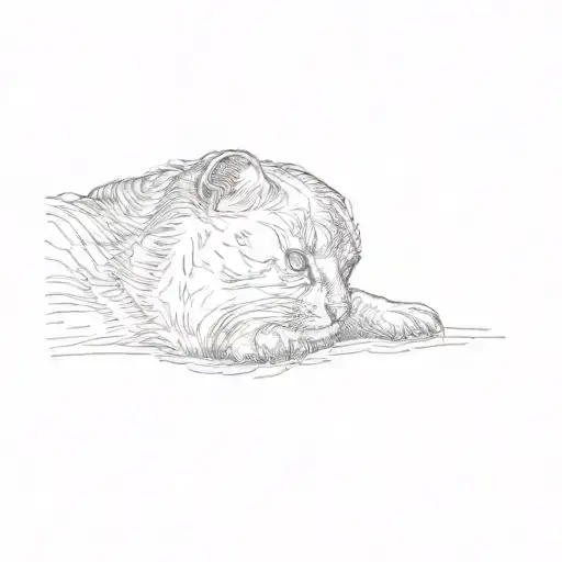 A cat paw print tattoo design idea