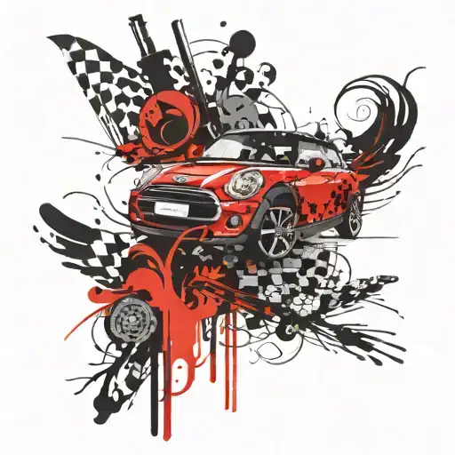 Mini Cooper tattoo design idea