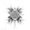 a cross with cool design  tattoo design idea