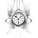Clock with 3:50 tattoo design idea