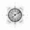 Clock with 3:50 tattoo design idea