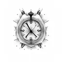 Clock with 3:50 tattoo design idea