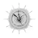 Clock with 3:50 tattoo design idea