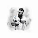 masculinity, hardwork, god tattoo design idea