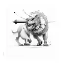 masculinity, hardwork, god tattoo design idea