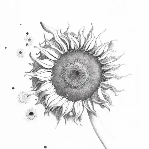 piccolo girasole  tattoo design idea