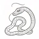 snake in skin opening tattoo design idea