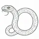 snake in skin opening tattoo design idea
