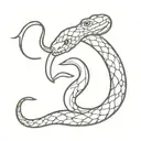 snake in skin opening tattoo design idea