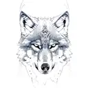 wolf medieval tattoo design idea