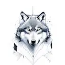 wolf medieval tattoo design idea