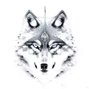 wolf medieval tattoo design idea