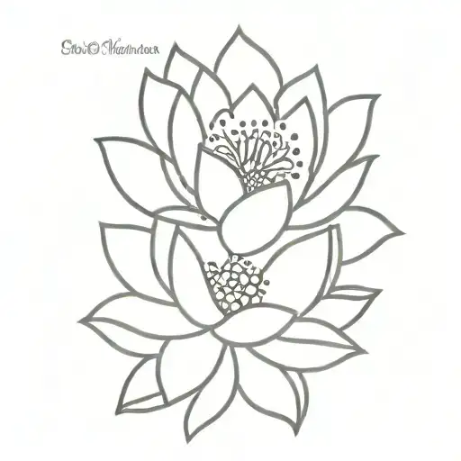 henna lotus flower tattoo design idea