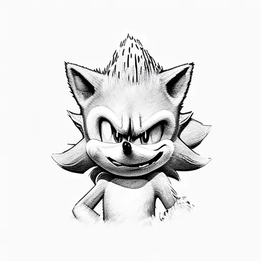 sonic the hedgehog  tattoo design idea