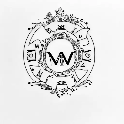 a minimalist design incorporating three letter Ms. it represents me, my mom, and dad whose names all start with M. tattoo design idea