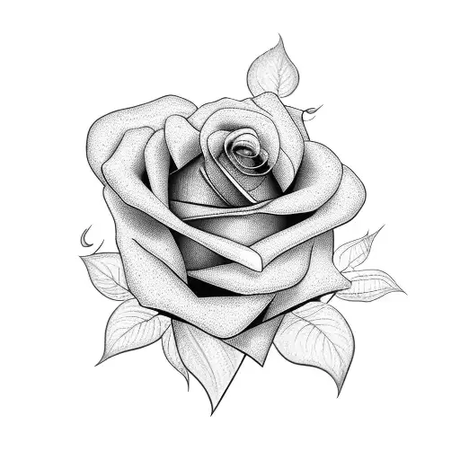 Rose with Love Loyalty Liberty on it tattoo design idea